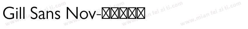 Gill Sans Nov字体转换